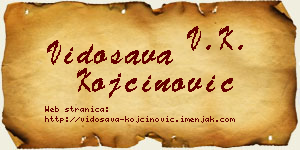 Vidosava Kojčinović vizit kartica